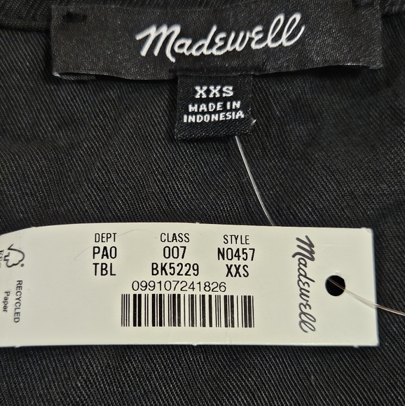 NWT Madewell V-Neck Button-Front Shirt Size XXS - Picture 5 of 7